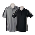 Men's or Ladies' Polo Shirt w/ Contrasting Color Block & Piping - 25 Day Custom Overseas Express